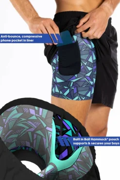 The Anti-Bounce - Black Ball Hammock® 7 Inch Athletic Shorts