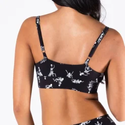 The Bare Back Bones - Glow in the Dark Skeletons Boob Hammock™ Scoop Bralette
