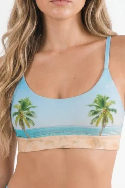 The Beach Please - Palm Tree Boob Hammock™ Scoop Bralette