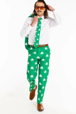 The Blarney Bagpiper - Diagonal Striped Clovers Suit