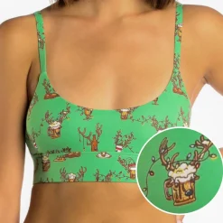 The Blitzened - Reindeer Beer Boob Hammock™ Scoop Bralette