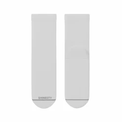 The Blizzard - Plain White Heel Hammock™ Quarter Crew Socks