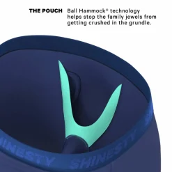 The Bloom Moon - Tonal Navy Ball Hammock® Boxer - Long Leg