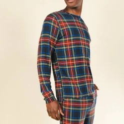 The Cappuccino - Holiday Tartan Plaid SleepDeep™ Men’s Long Sleeve Pajama Shirt