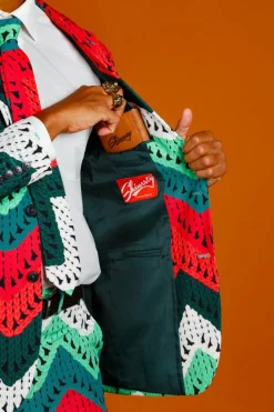The Dapper Doily - Quilted Print Christmas Suit