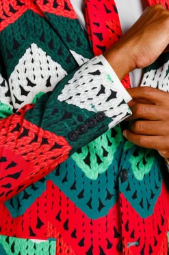 The Dapper Doily - Quilted Print Christmas Suit