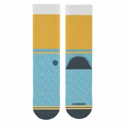 The Daybreak - Mustard and Blue Heel Hammock™ Crew Socks