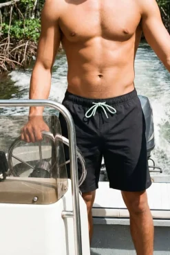 The Funky Fresh - Black and Neon Tribal Ball Hammock® Pouch 8" Swim Trunks