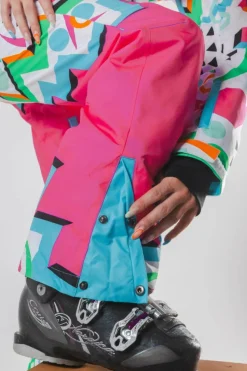 The Geodisiac - Retro Neon Curved Fit Women's One Piece Ski Suit