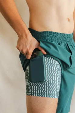 The Green Way - Green Deck Stripe Ball Hammock® 9 Inch Athletic Shorts
