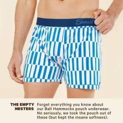 The Hamptons - Blue Mosaic Stripe Boxers