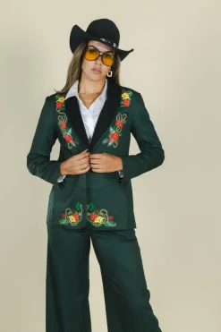 The Holiday Ham - Dark Green Holiday Placement Women's Suit