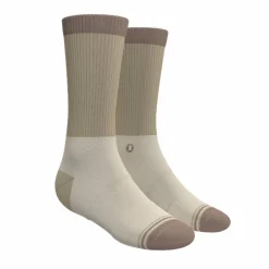 The Khaki - Tan Color Block Heel Hammock™ Crew Socks