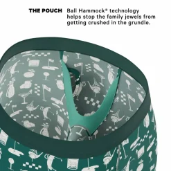 The Mulligan - Green Golf Ball Hammock® Boxer - Long Leg