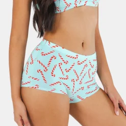 The Peppermint Pimp Canes - Candy Cane Modal Boyshort Underwear