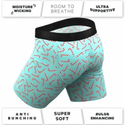 The Peppermint Pimp Canes - Candy Cane Ball Hammock® Boxer - Long Leg