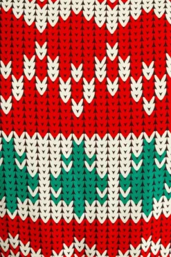 The Red Ryder - Knit Print Christmas Wrap Dress