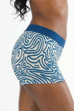 The Rio Grande - Abstract Navy Line Women’s Boxers