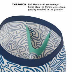 The Rio Grande - Abstract Navy Line Ball Hammock® Boxer - Long Leg