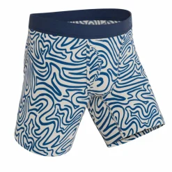 The Rio Grande - Abstract Navy Line Ball Hammock® Boxer - Long Leg