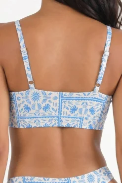 The Santorini - Blue Tile Boob Hammock™ Scoop Bralette