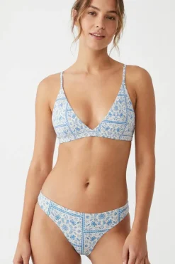 The Santorini - Blue Tile Seamless Thong