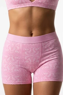 The Silk & Saddle - Pink Bandana Women’s Boxers