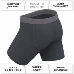 The Slate Expectations - Grey Tonal Ball Hammock® Boxer - Long Leg