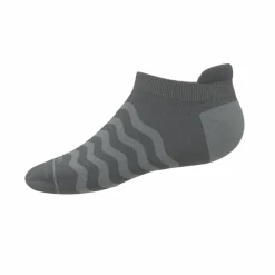 The Sleek - Gray Waves Heel Hammock™ Ankle Socks