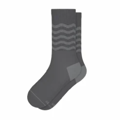 The Sleek - Gray Waves Heel Hammock™ Crew Socks