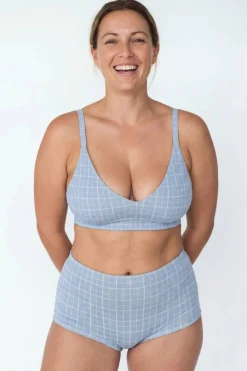 The Spick & Span - Window Pane Plaid Boob Hammock™ Plunge Bralette