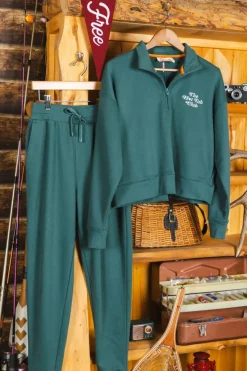 The Spruced Up - Green Sexy Terry™ Women’s Half Zip