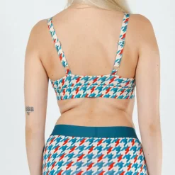 The Swanky - Retro Houndstooth Boob Hammock™ Plunge Bralette