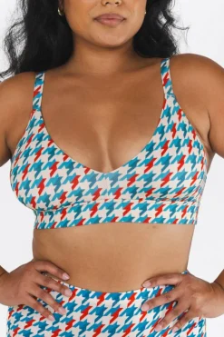 The Swanky - Retro Houndstooth Boob Hammock™ Plunge Bralette
