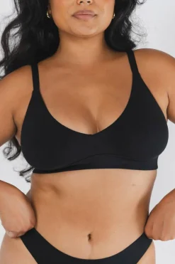 The Threat Level Midnight - Black Boob Hammock™ Plunge Bralette