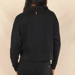 The Threat Level Midnight - Black Sexy Terry™ Women’s Half Zip