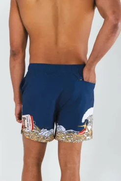 The Tidal Lager - Beer Surfer Ball Hammock® Pouch 5" Swim Trunks