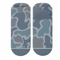 The Trail Runner - Tonal Grey Camoflauge Heel Hammock™ Ankle Socks
