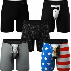 The Ultra Cores Mix - Long Leg Ball Hammock® Pouch Underwear With Fly 5 Pack
